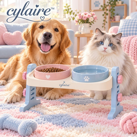 𝒄𝒚𝒍𝒂𝒊𝒓𝒆™ Adjustable Raised Pet Feeder