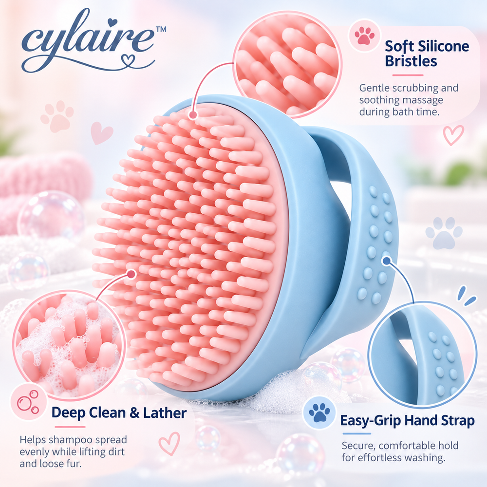 𝒄𝒚𝒍𝒂𝒊𝒓𝒆™ Silicone Pet Bath Brush