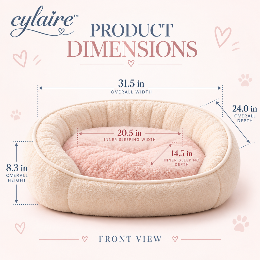 𝒄𝒚𝒍𝒂𝒊𝒓𝒆™ Plush Memory Foam Pet Bed