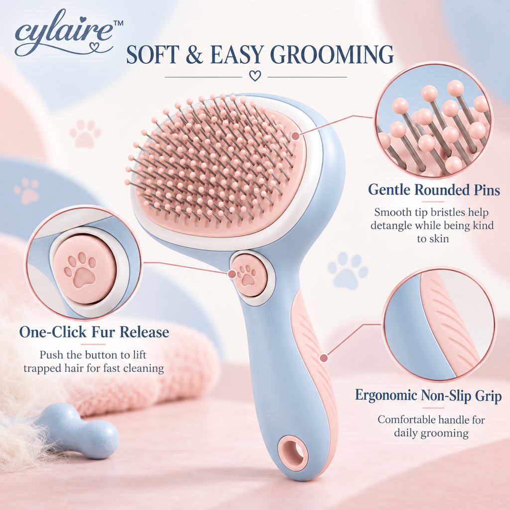 𝒄𝒚𝒍𝒂𝒊𝒓𝒆™ Self Cleaning Pet Grooming Brush