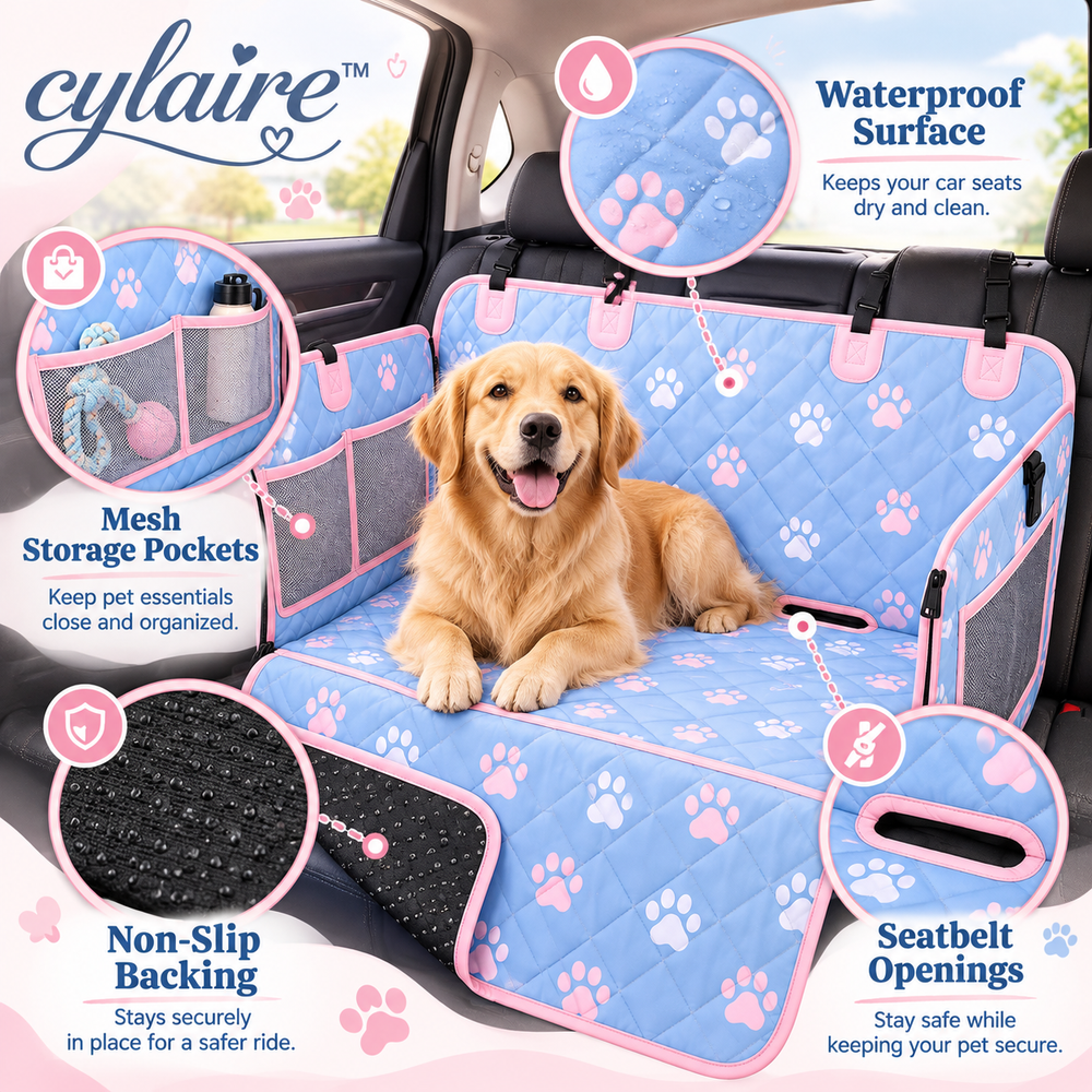 𝒄𝒚𝒍𝒂𝒊𝒓𝒆™ Waterproof Pet Car Seat Cover